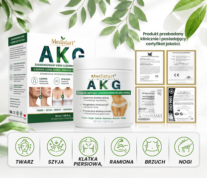 ✨✨Medistart® AKG Krem ujędrniający i przeciw oznakom starzenia – 💧 Jędrniejsza, gładsza i bardziej elastyczna skóra