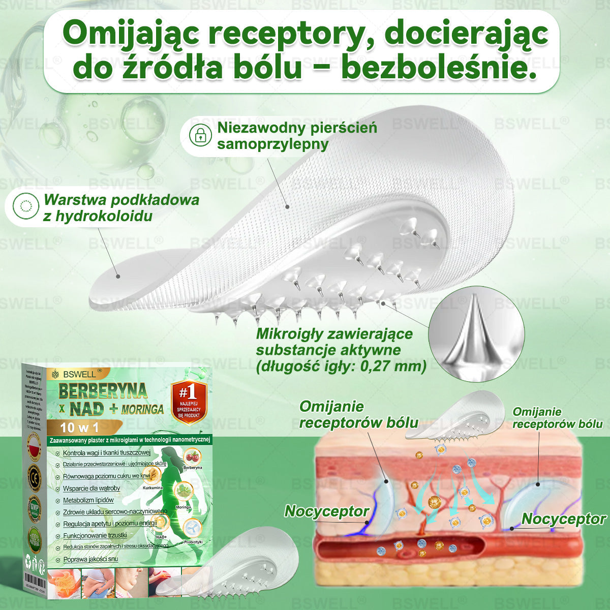 🍐BSWELL® Nano mikroigłowy plaster wyszczuplający (Raz dziennie, efekty już po 28 dniach ✅ Wspiera odchudzanie, serce, cukrzycę, sen, jelita, stawy i więcej.