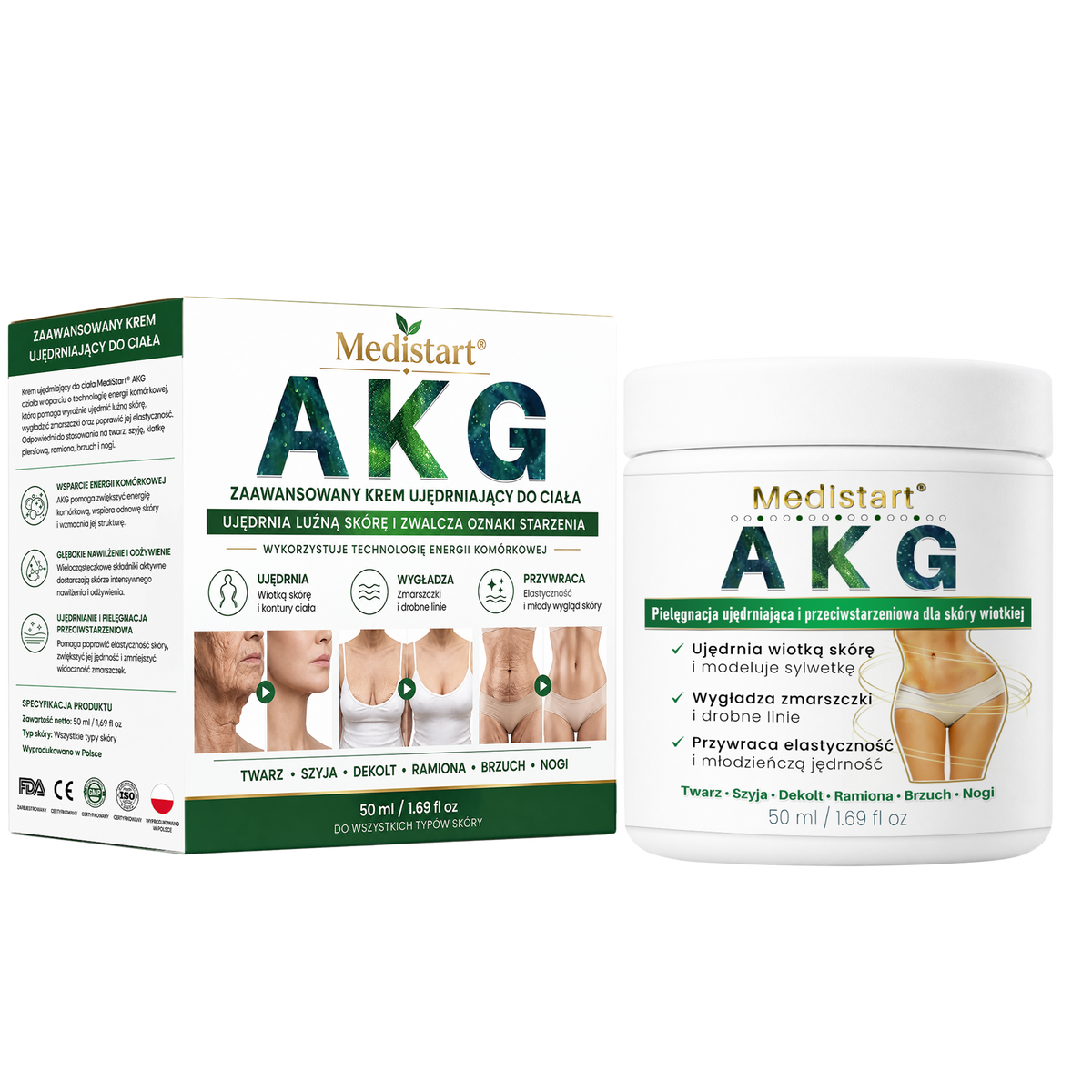 ✨✨Medistart® AKG Krem ujędrniający i przeciw oznakom starzenia – 💧 Jędrniejsza, gładsza i bardziej elastyczna skóra