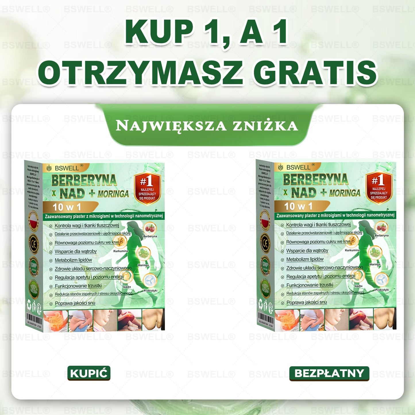 🍐BSWELL® Nano mikroigłowy plaster wyszczuplający (Raz dziennie, efekty już po 28 dniach ✅ Wspiera odchudzanie, serce, cukrzycę, sen, jelita, stawy i więcej.