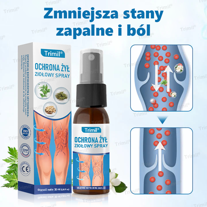 💙Trimil® Ziołowy Spray na Ochronę Żył - ✅ Klinicznie udowodniono, że eliminuje żylaki w zaledwie 7 dni!