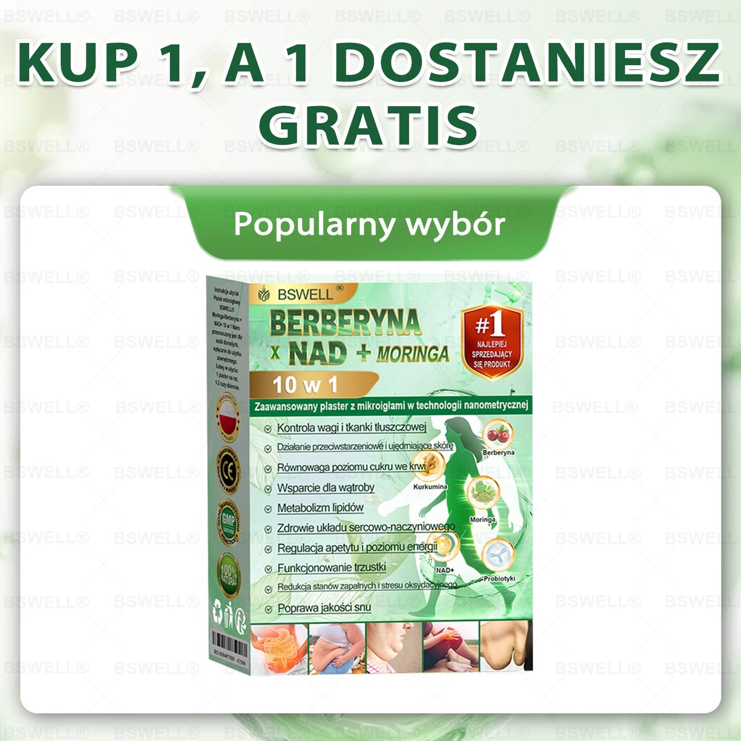 🍐BSWELL® Nano mikroigłowy plaster wyszczuplający (Raz dziennie, efekty już po 28 dniach ✅ Wspiera odchudzanie, serce, cukrzycę, sen, jelita, stawy i więcej.