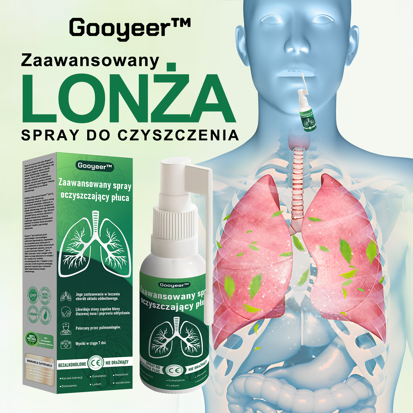 🌿🌿[Oficjalny Sklep Marki]𝐆𝐨𝐨𝐲𝐞𝐞𝐫™ Zaawansowany spray do oczyszczania płuc- ☘️Zdrowie płuc - wsparcie immunologiczne, detoksykacja i wsparcie oddechowe - wyprodukowane w Polsce