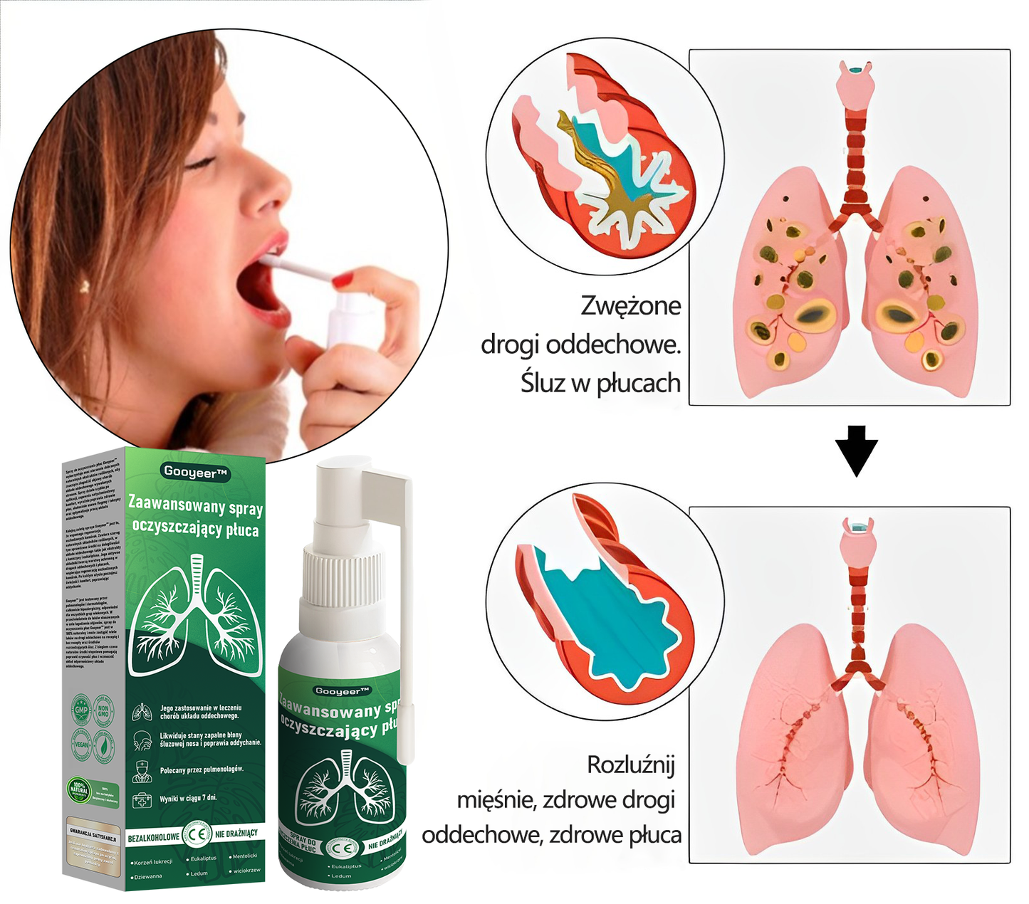 🌿🌿[Oficjalny Sklep Marki]𝐆𝐨𝐨𝐲𝐞𝐞𝐫™ Zaawansowany spray do oczyszczania płuc- ☘️Zdrowie płuc - wsparcie immunologiczne, detoksykacja i wsparcie oddechowe - wyprodukowane w Polsce