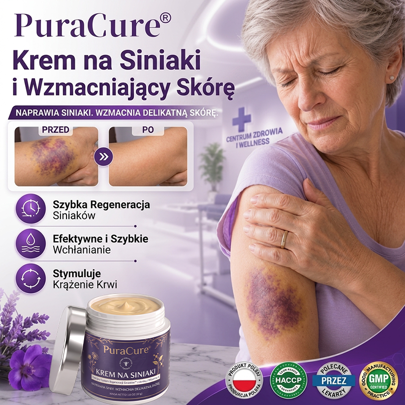 🍇Ponad 100 tys. sprzedanych sztuk 💁‍♀️ – PuraCure® Krem na regenerację siniaków i wzmocnienie skóry