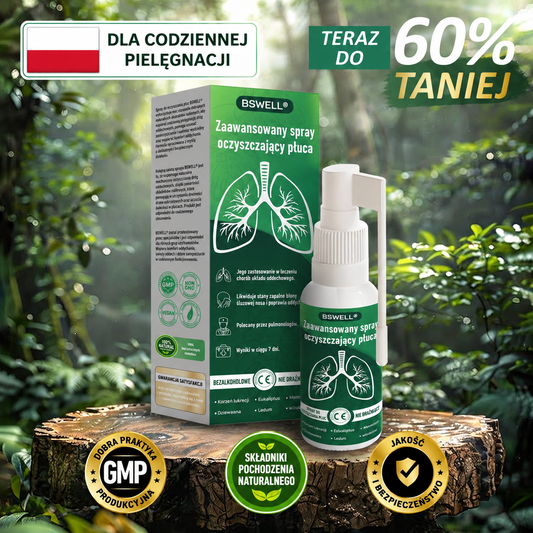 🌿BSWELL® Zaawansowany spray do oczyszczania płuc- ✅Zdrowie płuc - wsparcie immunologiczne, detoksykacja i wsparcie oddechowe
