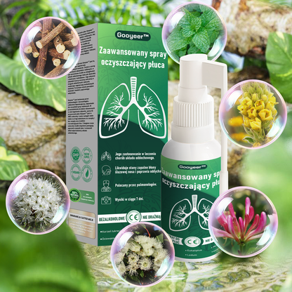🌿🌿[Oficjalny Sklep Marki]𝐆𝐨𝐨𝐲𝐞𝐞𝐫™ Zaawansowany spray do oczyszczania płuc- ☘️Zdrowie płuc - wsparcie immunologiczne, detoksykacja i wsparcie oddechowe - wyprodukowane w Polsce
