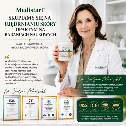 ✨✨Medistart® AKG Krem ujędrniający i przeciw oznakom starzenia – 💧 Jędrniejsza, gładsza i bardziej elastyczna skóra