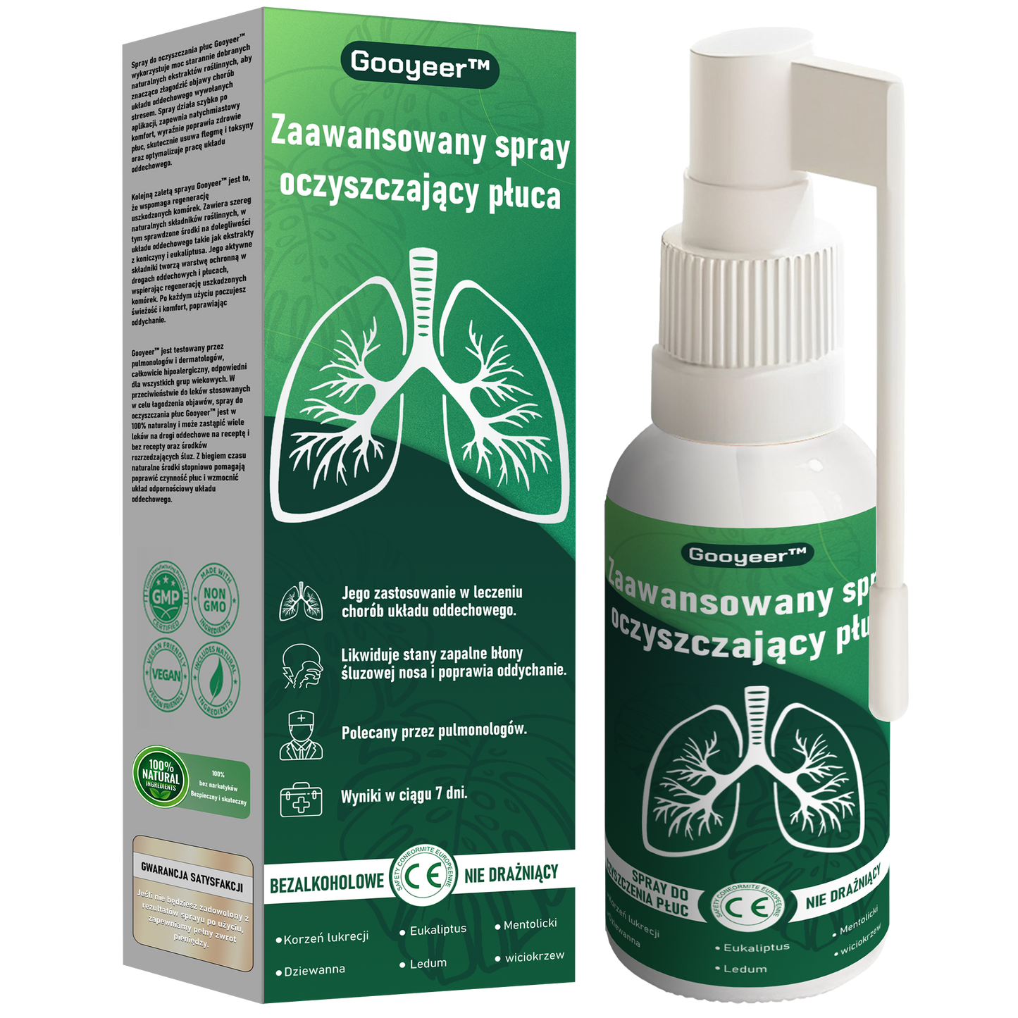 🌿🌿[Oficjalny Sklep Marki]𝐆𝐨𝐨𝐲𝐞𝐞𝐫™ Zaawansowany spray do oczyszczania płuc- ☘️Zdrowie płuc - wsparcie immunologiczne, detoksykacja i wsparcie oddechowe - wyprodukowane w Polsce