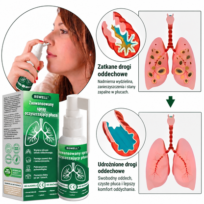 🌿BSWELL® Zaawansowany spray do oczyszczania płuc- ✅Zdrowie płuc - wsparcie immunologiczne, detoksykacja i wsparcie oddechowe